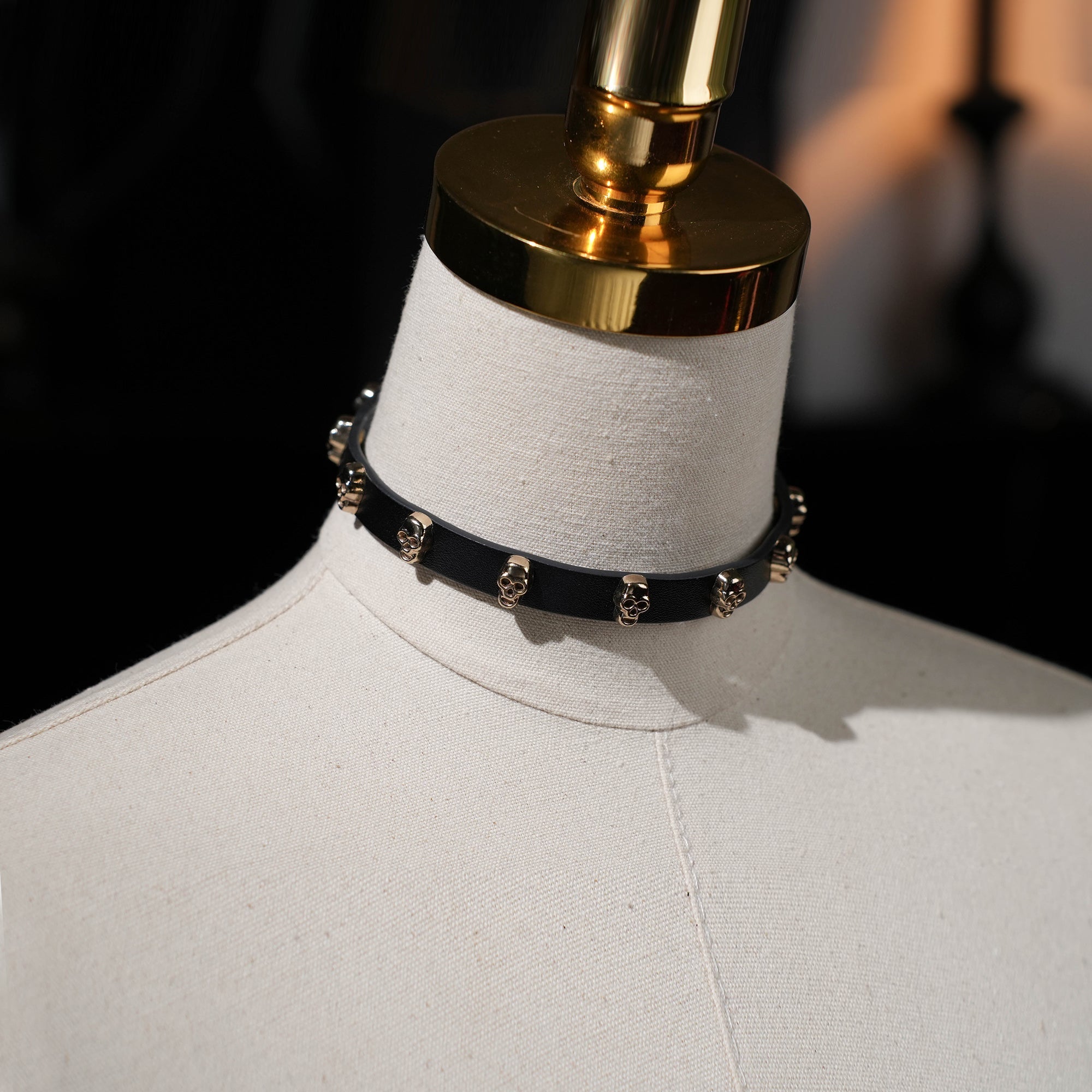 Skull Decorative Leather Choker