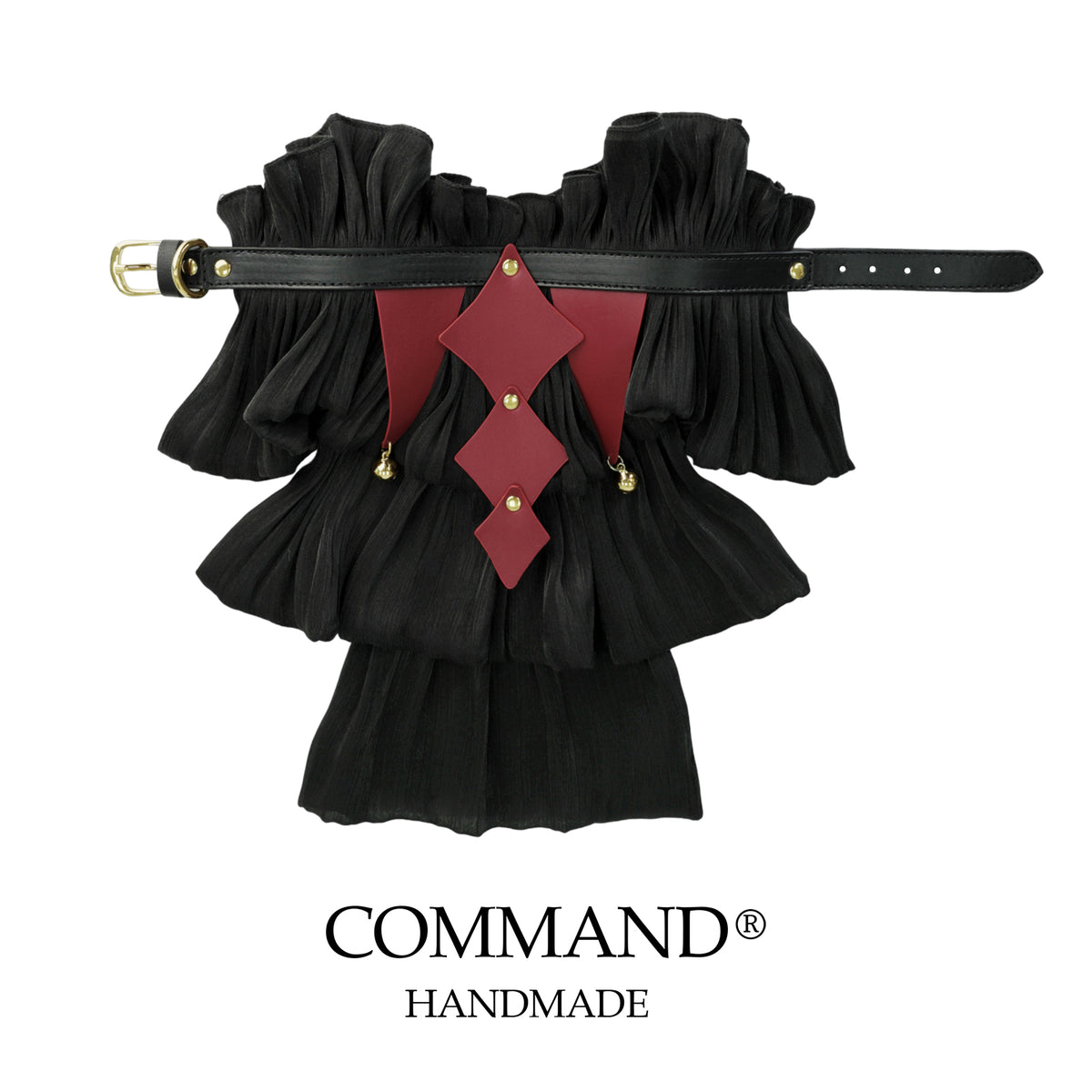 Jester’s Court Ruffle Diamond Collar Red & Black