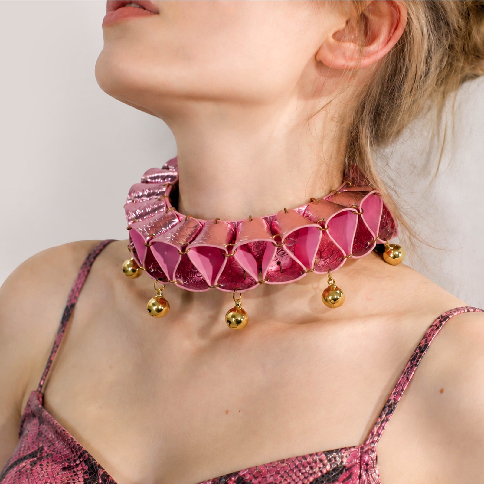 Jester Artisanal Layered Bell Ruffled Choker