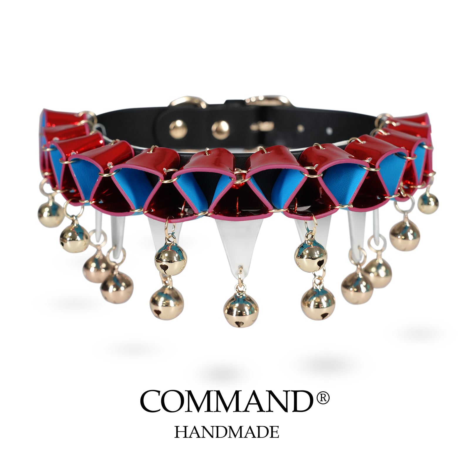 Jesterlet Mini Ruffle Triangle Choker with Bell