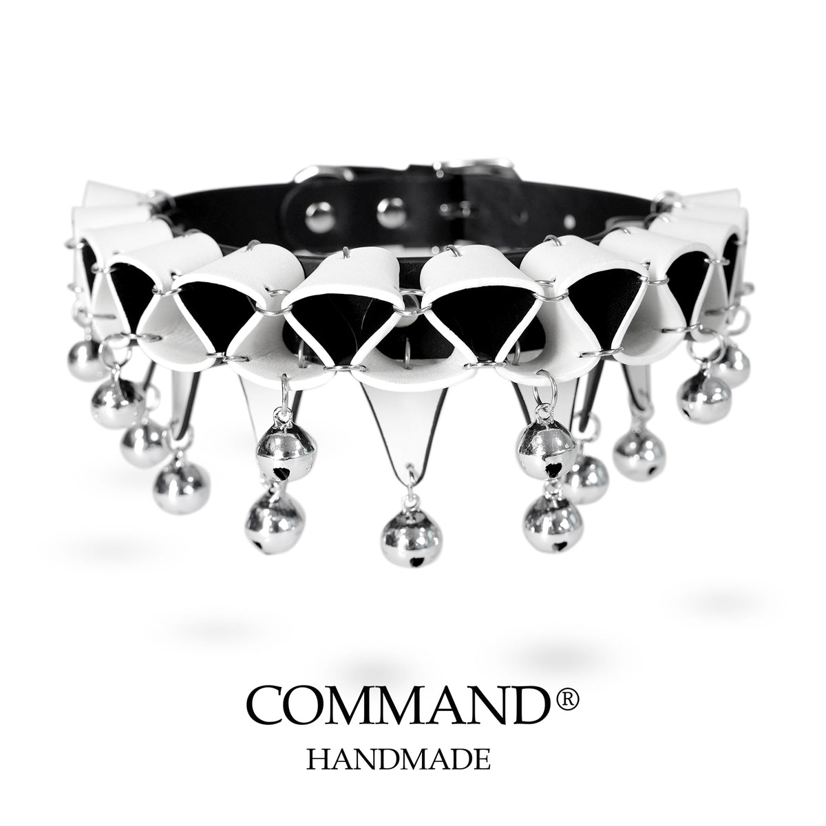 Jesterlet Mini Ruffle Triangle Choker with Bell