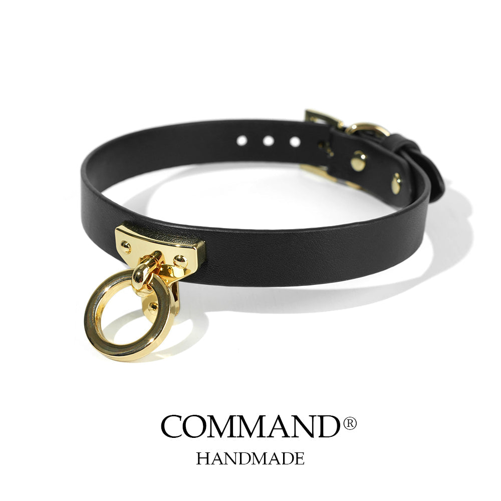 Venus Classic Leather Choker with O Ring