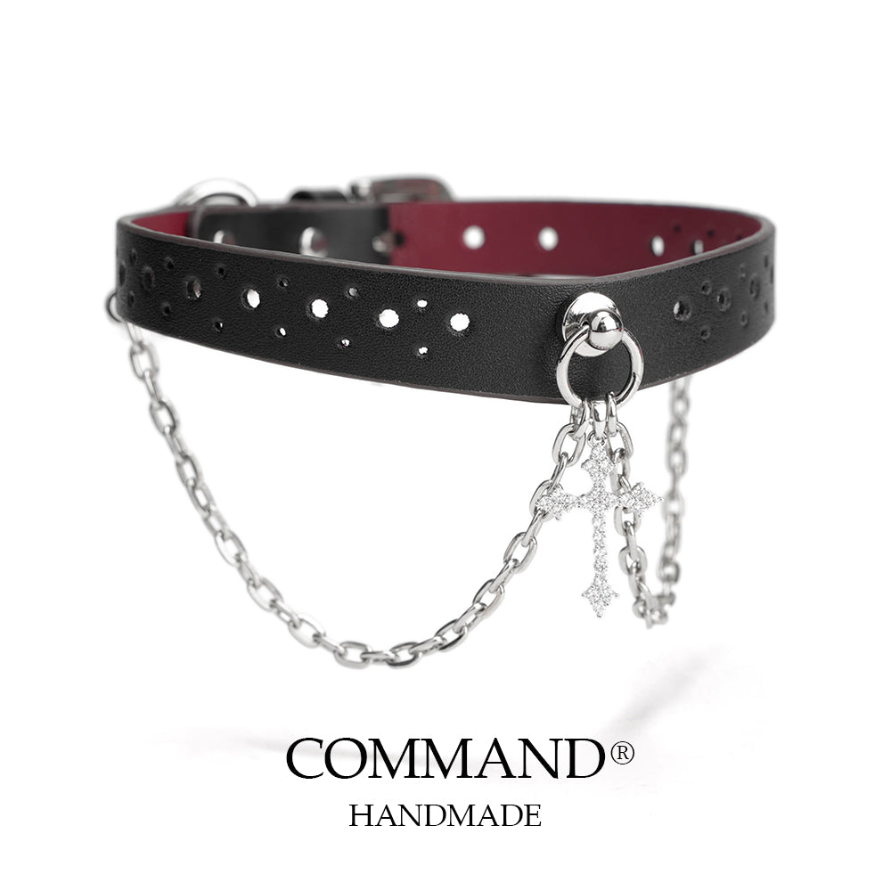 Ratri Double Chain Choker with Cross Charm