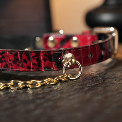 Pitys Double Chain Red Choker