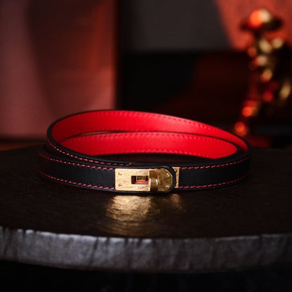 Circle Eureka Double Layer Black and Red Collar